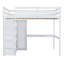 Lit mezzanine en bois avec garde-robe intégré