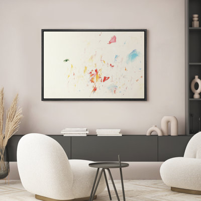 Neutral Abstract Wall Art Framed Canvas Print Bedroom Wall Decoration