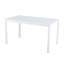 Summer - Table de salle à manger d'extérieur blanche moderne de 55 pouces - Table de jardin résistante aux intempéries avec pieds en métal