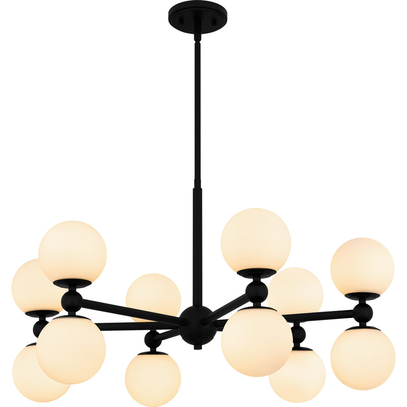 Nonah 12-Light Chandelier, Matte Black