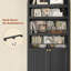81" Tall Arched Cabinets, Bookcase with Storage-1946663921