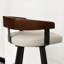 26" Swivel Counter Stool with Solid Walnut Wood Back and Upholstered Seat-410848788-410847886-410636186