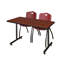 Table de formation en T Nick Nick, chaises empilables 2 M-32701884-32701887-51833536