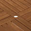 Round Solid Wood Outdoor with Umbrella Hole Bistro Table - 88.9 cm W 88.9 cm D