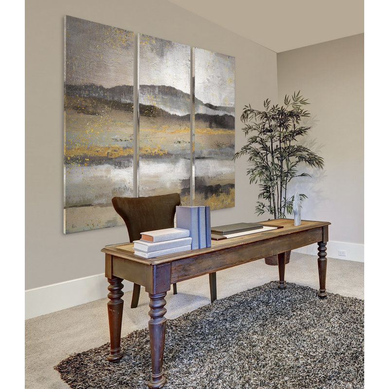 Rolling Hills - Ensemble de 3 reproductions d'images sur toiles tendues, H 32 po x l 48 po x P 1,5 po
