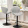 Swivel Upholstered Adjustable Height Bar Counter Stool with Metal Frame