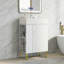 Meuble-lavabo de salle de bain avec lavabo et rangement à gauche-1041255281