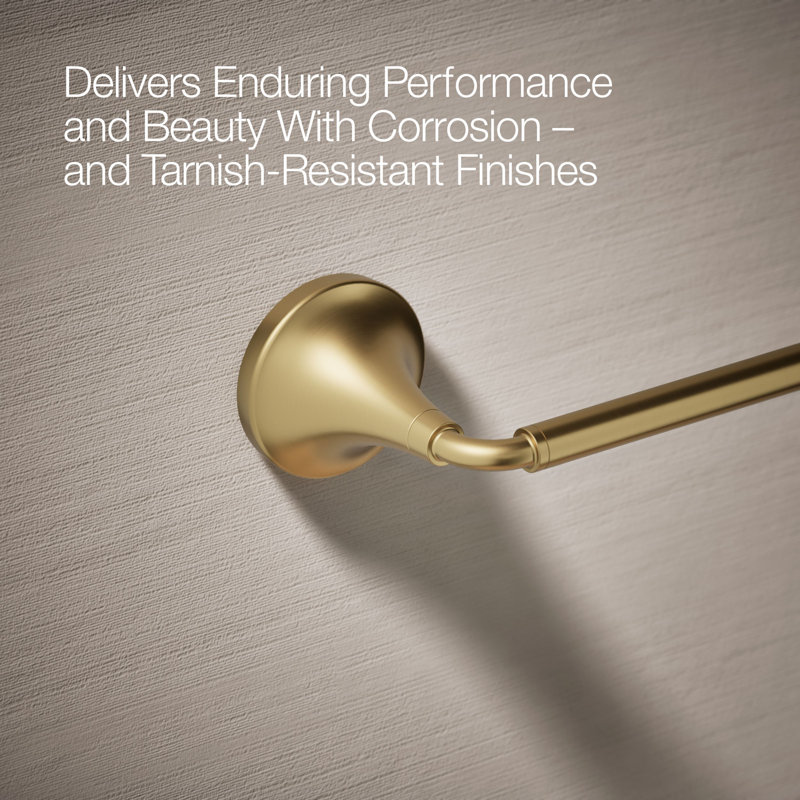 Tone Towel Bar, 24"W, Vibrant Brushed Moderne Brass