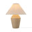 18" Tan Ceramic Table Lamp with Linen Shade