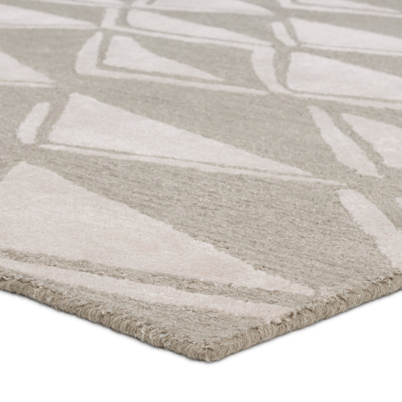 Etho By Nikki Chu MovranTufted Tribal Gray Area Rug, Rectangle 9'6" x 13'6"