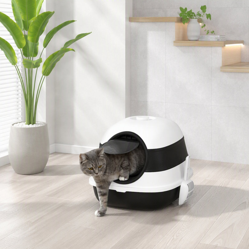 Litière pour chat avec couvercle
