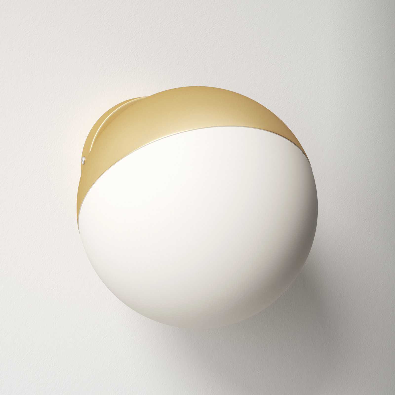 Hastings Single Light Glass Dimmable Armed Sconce, Metallic Gold
