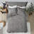 Full/Queen Faux Fur Down Alternative Comforter Set With Checkerboard Design, Hypoallergenic And OEKO-TEX Certified-119369691-119369694