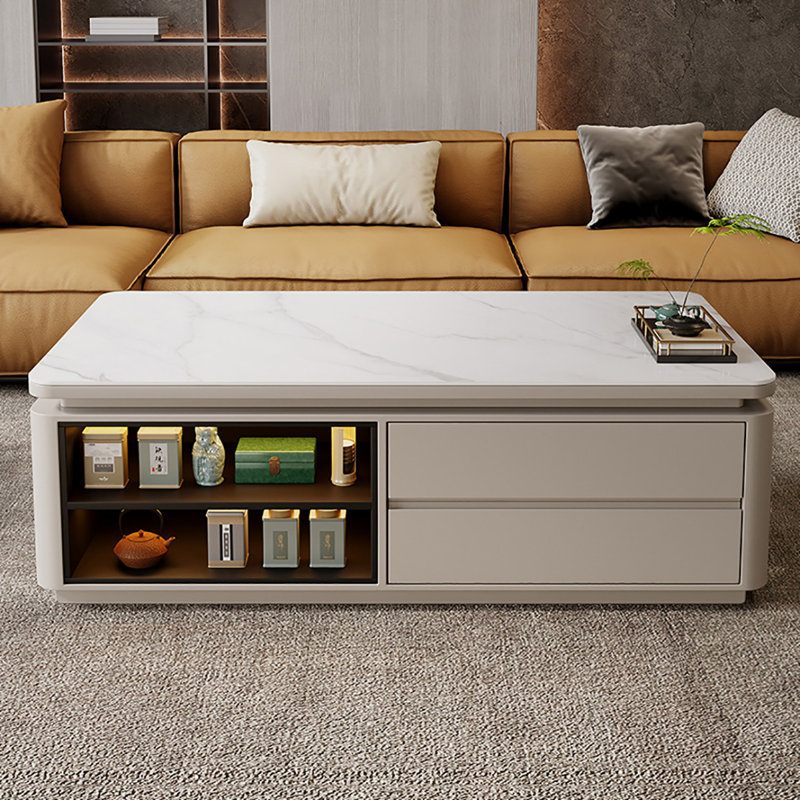 Modern simple high-grade coffee table, 21.7" H x 47.2" L x 25.6" W