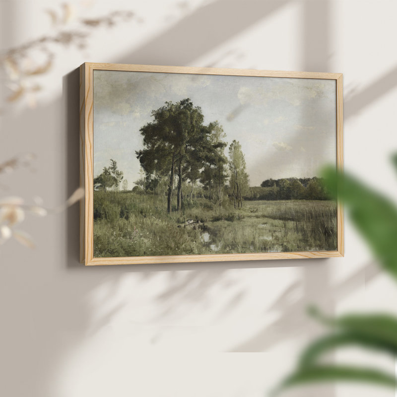 Paysages rétro - DCXLIV - Reproduction encadrée - Restickable, H 16 po x l 20 po, Naturel