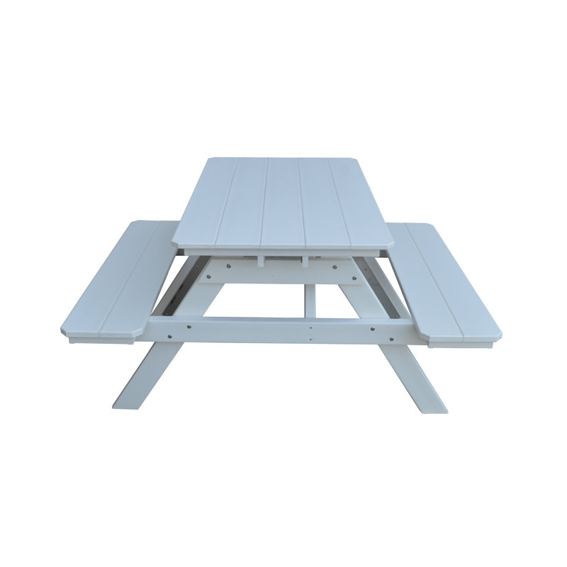Table de pique-nique rectangulaire, Blanc, L 44 po x L 60 po