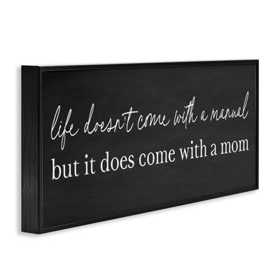 Supportive Mom Parenting Sentiment Framed Giclee, design by Lettered and Lined
