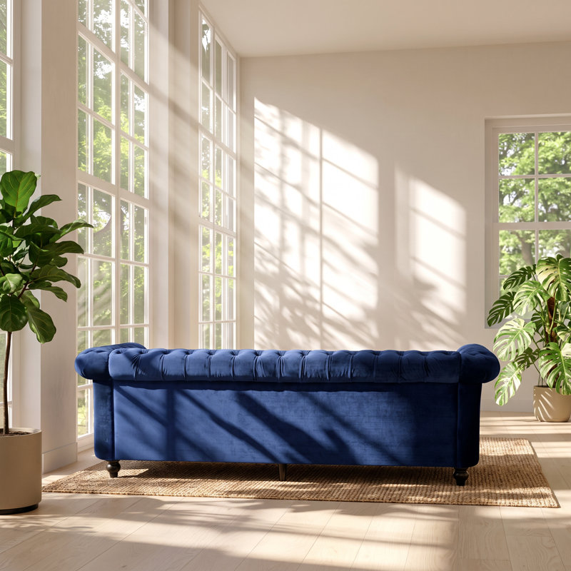 Canapé Chesterfield capitonné en velours Christopher Knight Home, 215 cm (L) x 85 cm (P) x 69 cm (H)
