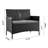 Imperia 4-Piece Conversation Set In Black And Gray-398258180