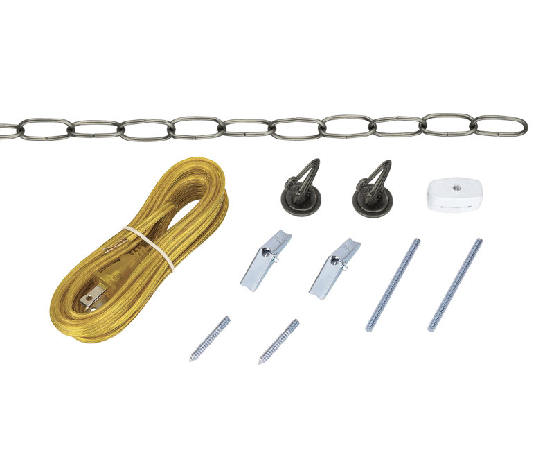 Swag Light, Antique Brass