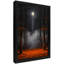 Art mural encadré noir, forêt de clair de lune, impression de cadre fantaisiste foncé rétro-1862923440