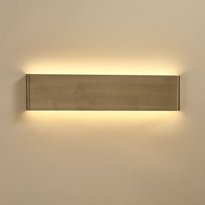 Barre d'éclairage de salle de bain à DEL 16 po à DEL à intensité variable de couleur dorée