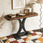 Table de vestibule étroite avec base géométrique-782163906