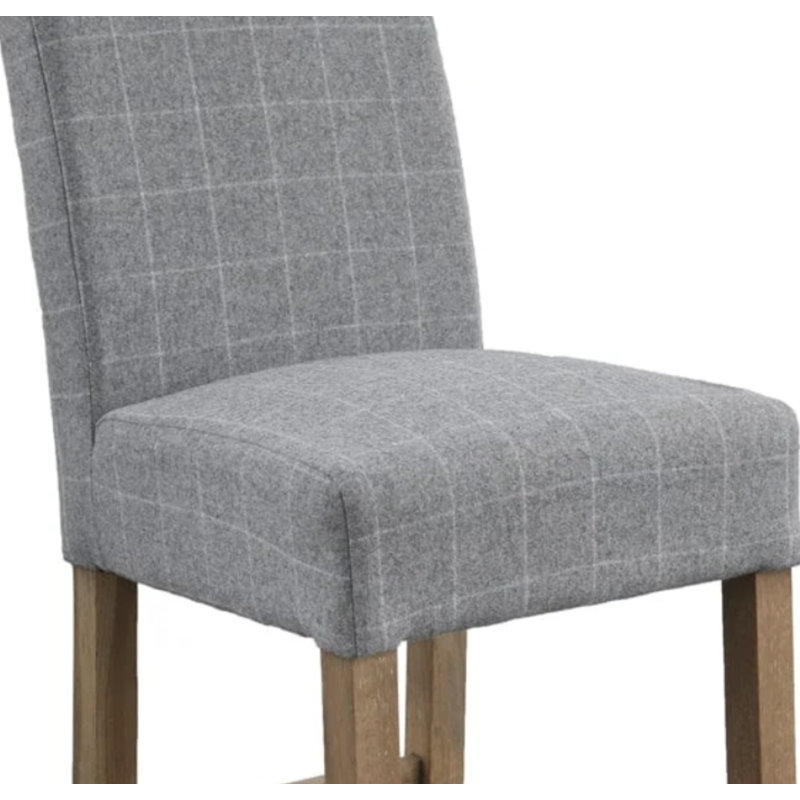 Fabric Upholstered Parsons Chair in Grey