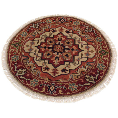 Keldin Oriental Area Rug in Beige