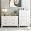 Armoire d'appoint en bois manufacturé blanc massif