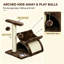 Cat Tree Kitten Activity Centre with Rotatable Top Bar, Sisal Scratching Post, Tunnel & Dangling Balls, Grey-1655485810