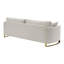 Ensemble de canapé rembourré 2 pièces à accoudoirs arqués beige