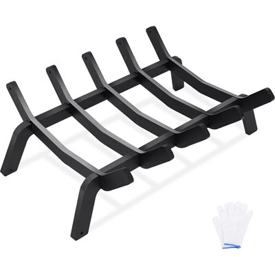 Fireplace Grates 17 Inch - Heavy Duty Steel Fireplace Rack | Fireplace Log Holder For Indoor | Small Fire Place Grate| Fireplace Racks For Inside Fireplace| Firewood Grate| Wood Stove Grate