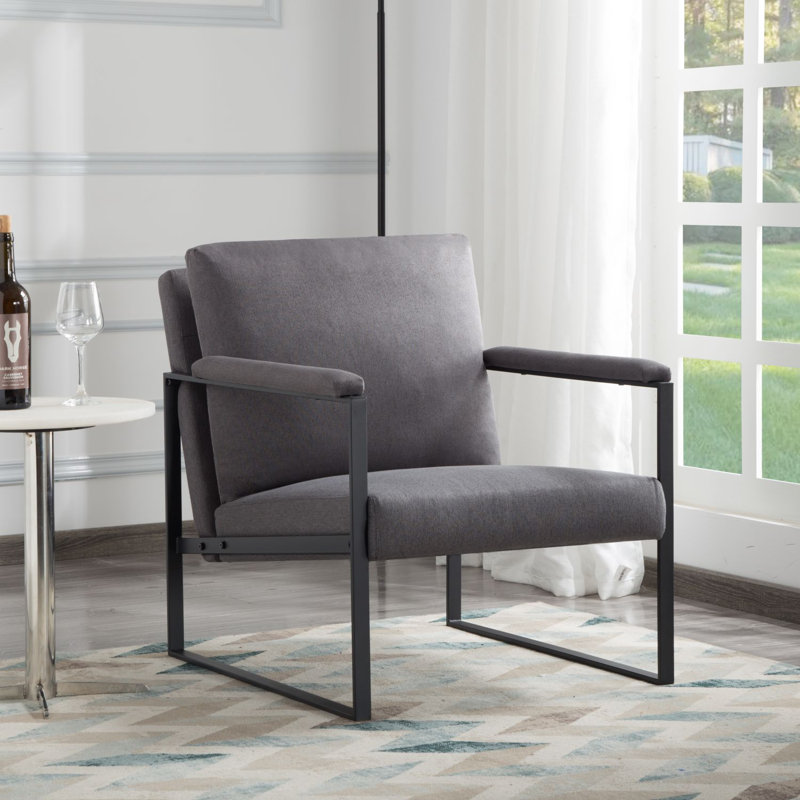 Meinte Upholstered Armchair, Gray
