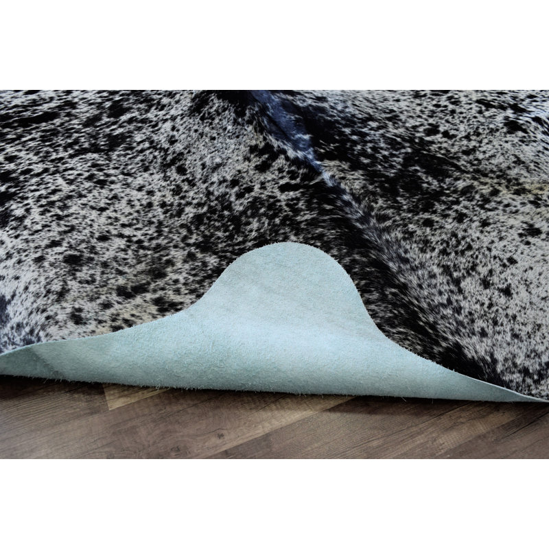 Tapis contemporain en cuir de vache Charlize, Nouveauté 6 pi x 8 pi