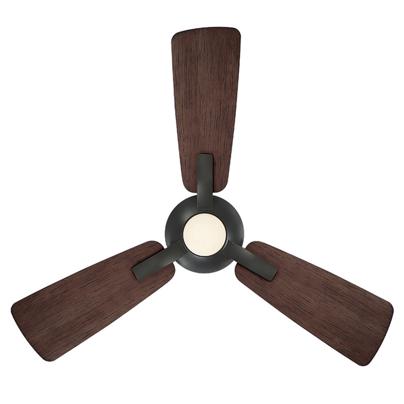 Mykonos 52'' Bronze and Dark Walnut Smart Ceiling Fan with LED Light