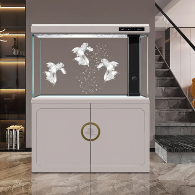 Grand aquarium gris transparent à filtre inférieur