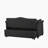 Black Velvet Sleeper Sofa Bed-1176179185