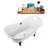 60" Streamline Clawfoot Soaking Acrylic Bathtub-76223412-50896820
