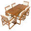 Ensemble de salle à manger de patio 7 pièces 7 pièces Ensemble de mobilier d'extérieur élégant avec coussins amovibles-762944697