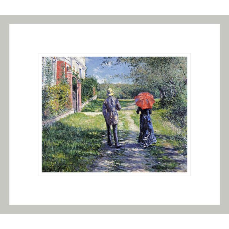 «The Path Uphill» par Gustave Caillebotte, impression giclée sur cadre, H 13,75 po x l 15,81 po