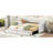Beige, Upholstered Daybed, Twin Xl To King, Storage Drawers, Great Seating Experience, Wood Slats For Mattress Expandable, Upholstered, King Pull - Out Ergonomic Support Back And Arm, Soft Fabric