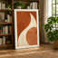 Curved Forms in Rust Minimalist - Wrapped Canvas-131762676-131762678