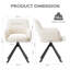 51cm H Fabric Upholstered Metal Upholstered Back Armchair in Beige-767664972