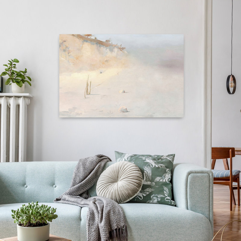 Paysage, art côtier abstrait, H 24 po x l 36 po