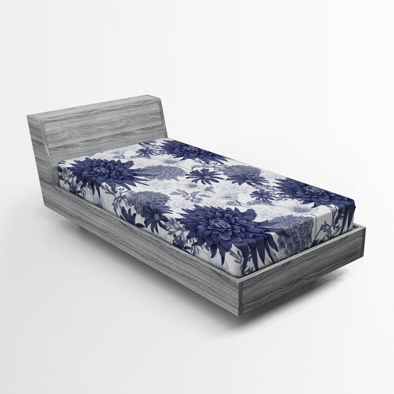 Microfiber Floral Fitted Sheet, Twin XL Fitted Sheet