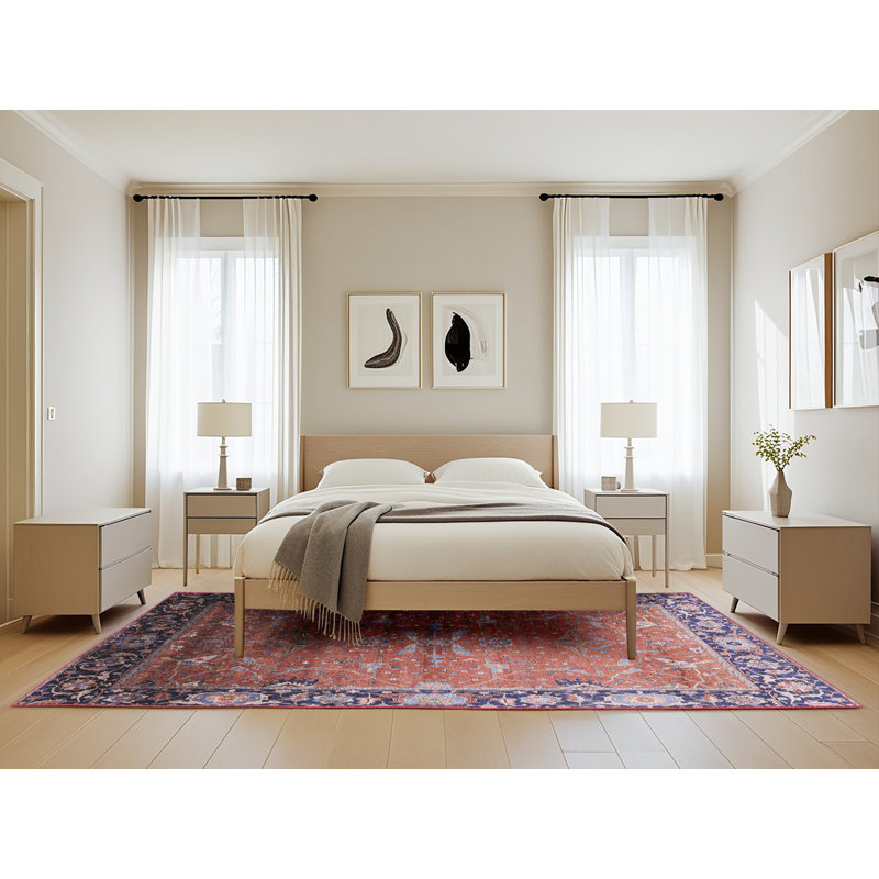 Tapis brun à motif oriental, Rectangle 5 pi x 8 pi