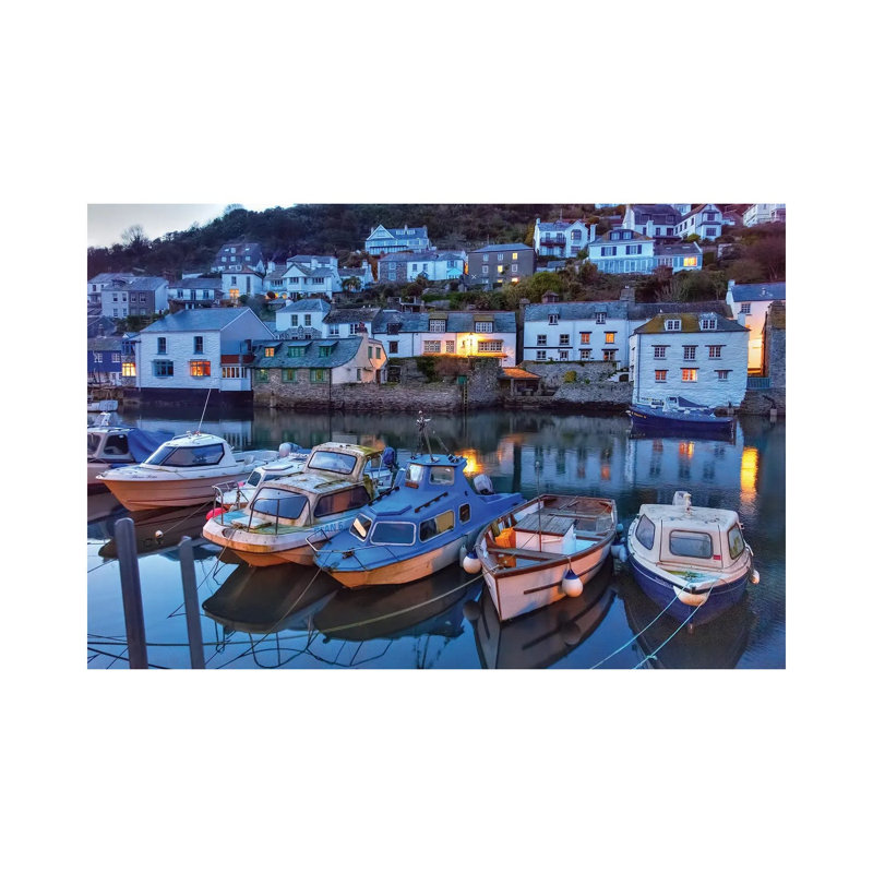 Polperro Boats by David Gardiner - Wrapped Canvas Gallery-Wrapped Canvas Giclée, 8"H x 12"W