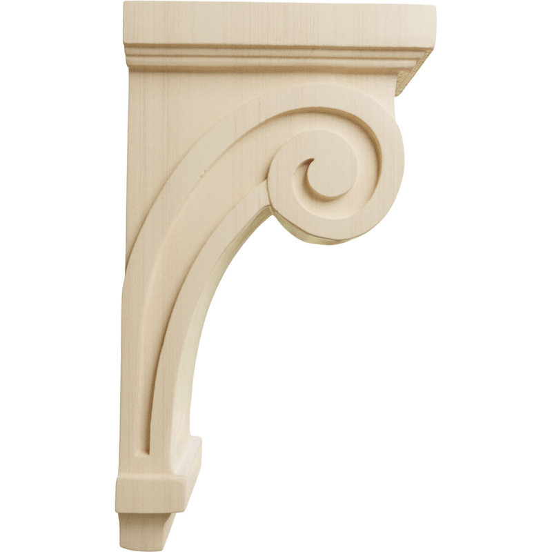 Support en bois / corbeau H 9 po x l 3,25 po x P 5 po, Hévéa