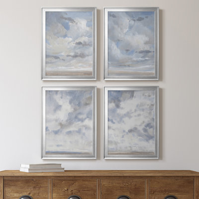 " Sky Blue I " 4 - Pieces Painting Print